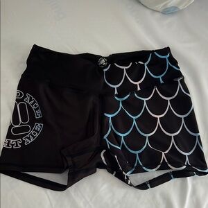 Feed Me Fight Me Mermaid Booty Shorts